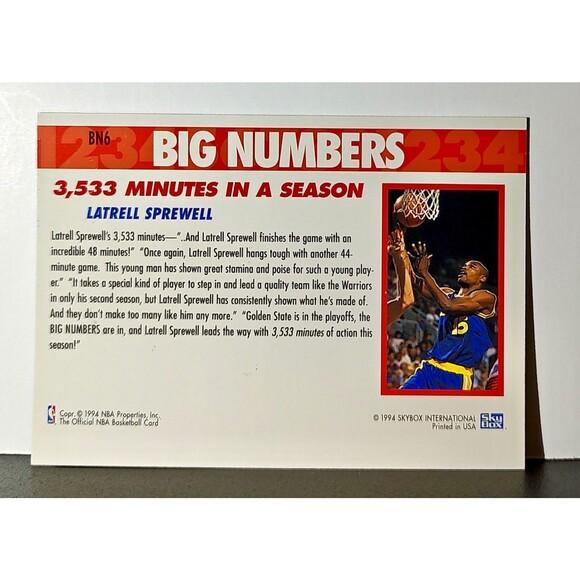 1994-95 Skybox NBA Hoops Big Numbers Cards Set of 12 with Acrylic Display - Picture 16 of 16